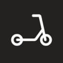 White electric scooter icon on dark background for Skoot CRM community logo