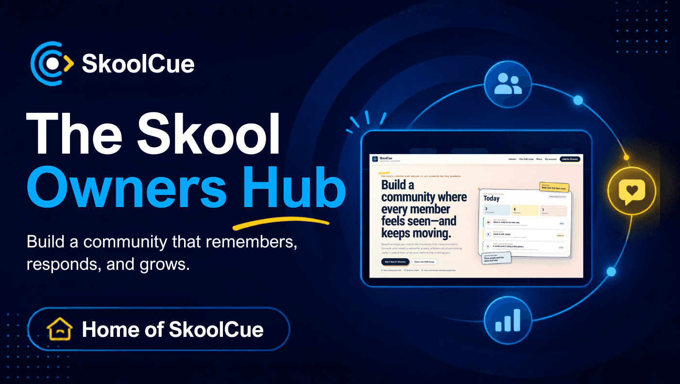 SkoolCue | The Skool Owners Hub cover