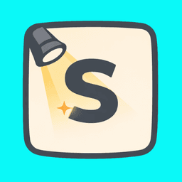 Skooler Spotlight logo featuring an illuminated 'S' with a spotlight and star effects.
