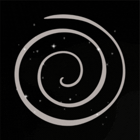 White spiral design on black starry background, logo for The Joyful Path | Jedi Calm community