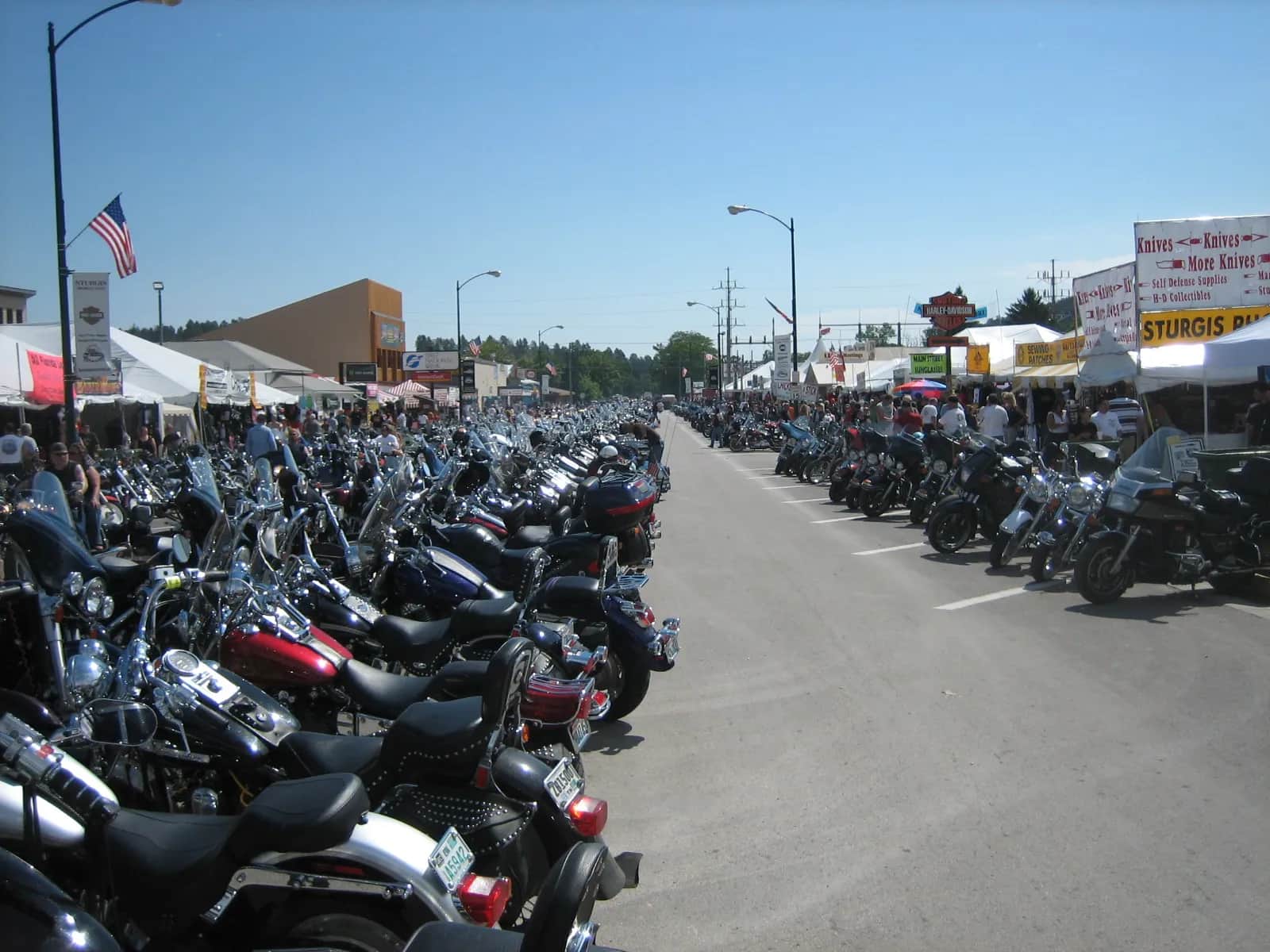 MAPPED Issue 02: Harley-Davidson HOG. Sturgis Motorcycle Rally main street packed with Harleys.